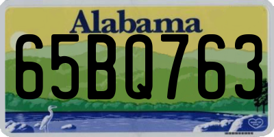 AL license plate 65BQ763
