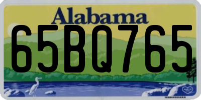 AL license plate 65BQ765