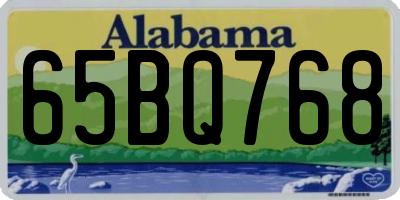 AL license plate 65BQ768