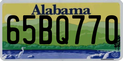 AL license plate 65BQ770