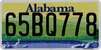 AL license plate 65BQ778