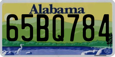 AL license plate 65BQ784