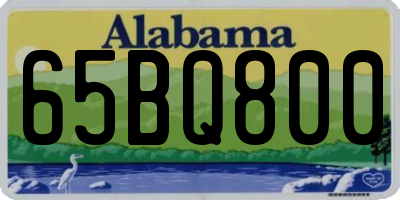 AL license plate 65BQ800