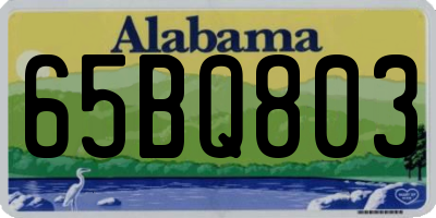 AL license plate 65BQ803