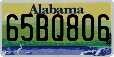 AL license plate 65BQ806