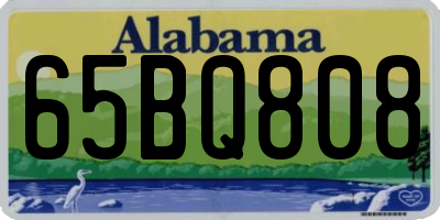 AL license plate 65BQ808