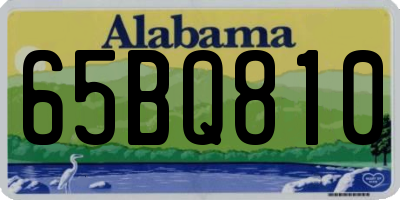 AL license plate 65BQ810