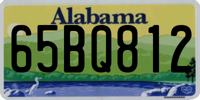 AL license plate 65BQ812