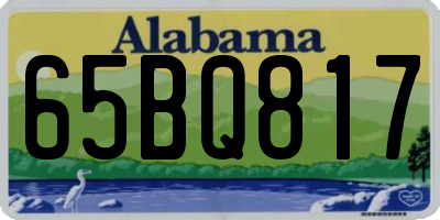 AL license plate 65BQ817
