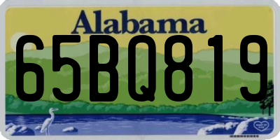 AL license plate 65BQ819
