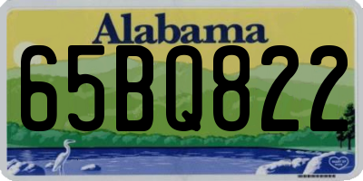 AL license plate 65BQ822