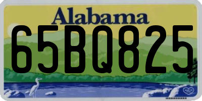 AL license plate 65BQ825