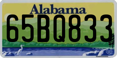 AL license plate 65BQ833
