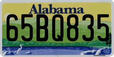 AL license plate 65BQ835