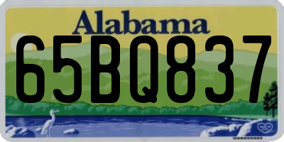AL license plate 65BQ837