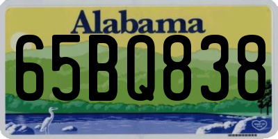 AL license plate 65BQ838