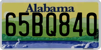 AL license plate 65BQ840