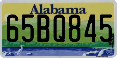 AL license plate 65BQ845