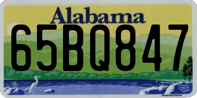 AL license plate 65BQ847