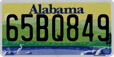 AL license plate 65BQ849