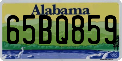 AL license plate 65BQ859