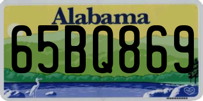 AL license plate 65BQ869