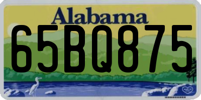 AL license plate 65BQ875