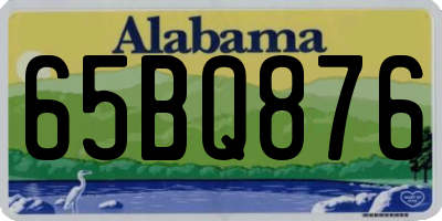 AL license plate 65BQ876