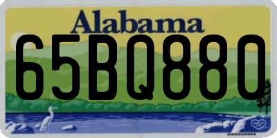 AL license plate 65BQ880