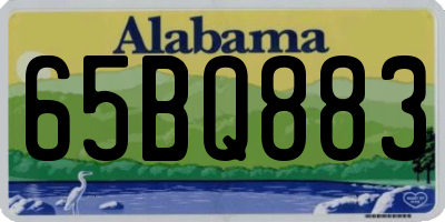 AL license plate 65BQ883