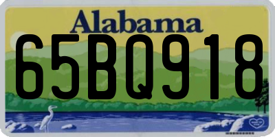 AL license plate 65BQ918