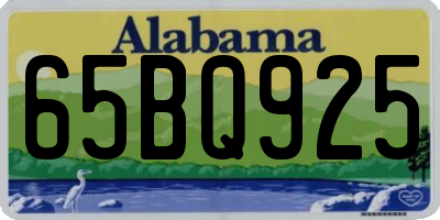 AL license plate 65BQ925