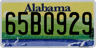 AL license plate 65BQ929