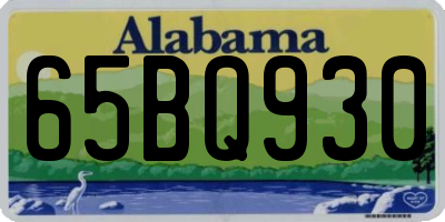 AL license plate 65BQ930
