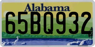 AL license plate 65BQ932