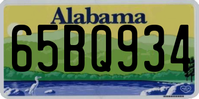 AL license plate 65BQ934