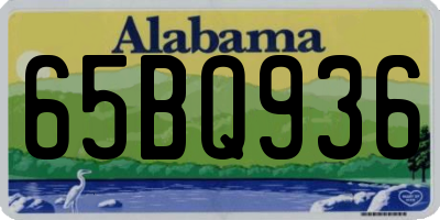 AL license plate 65BQ936