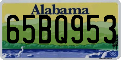 AL license plate 65BQ953