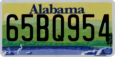 AL license plate 65BQ954