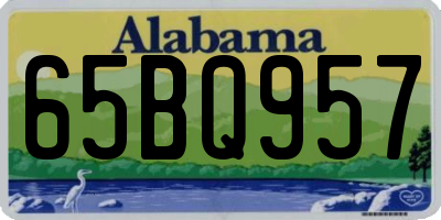 AL license plate 65BQ957
