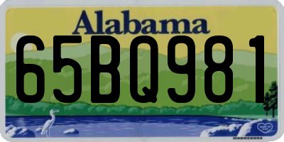 AL license plate 65BQ981