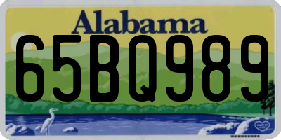 AL license plate 65BQ989