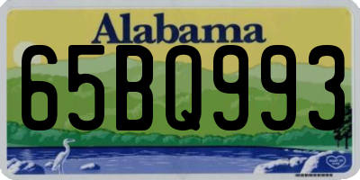 AL license plate 65BQ993