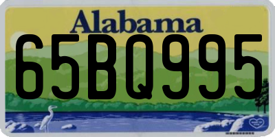 AL license plate 65BQ995