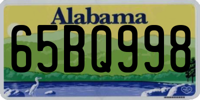 AL license plate 65BQ998