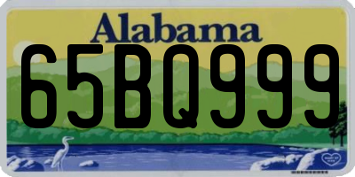 AL license plate 65BQ999