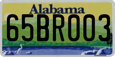 AL license plate 65BR003