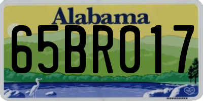 AL license plate 65BR017