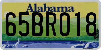 AL license plate 65BR018