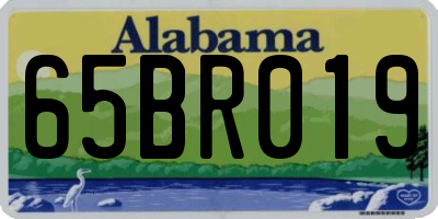 AL license plate 65BR019